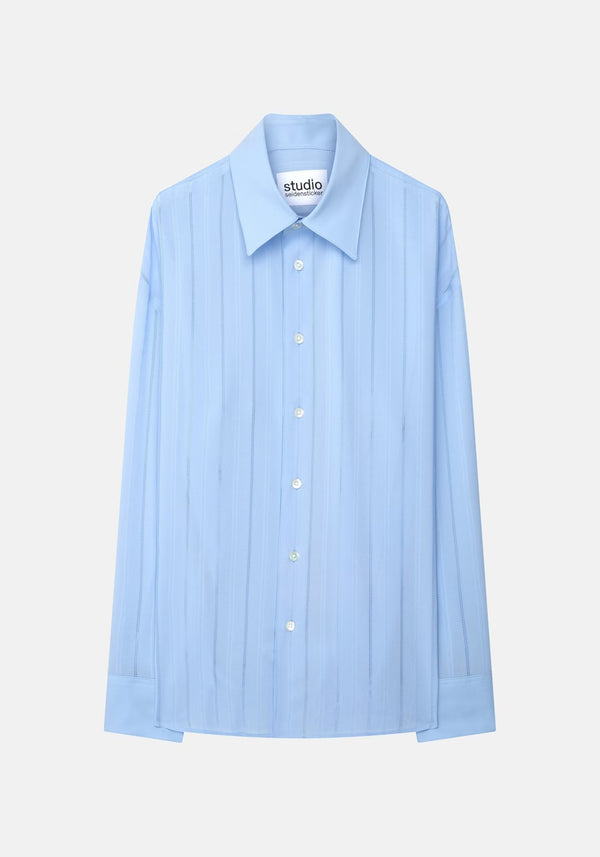 Hemd aus Viscose Mix light blue