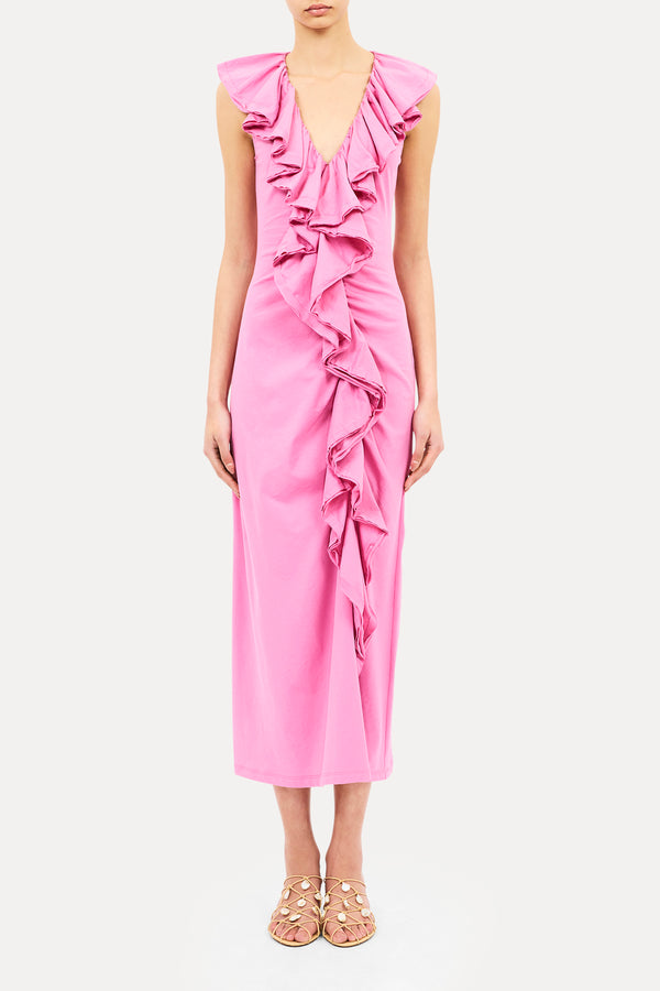 Chiara Ruffle Dress petunia
