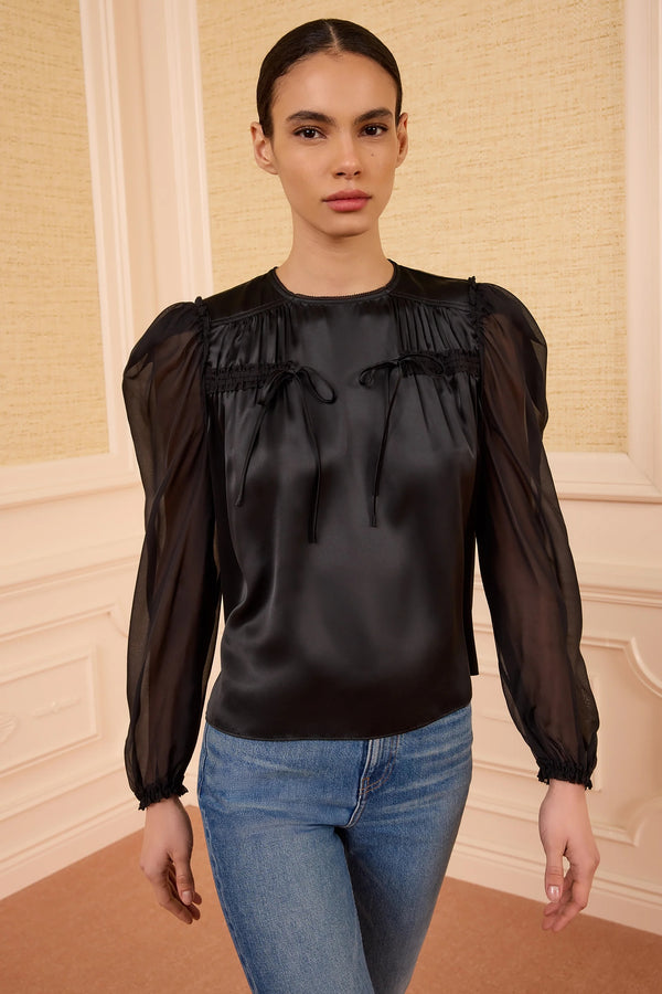 Odette Silk Blouse noir