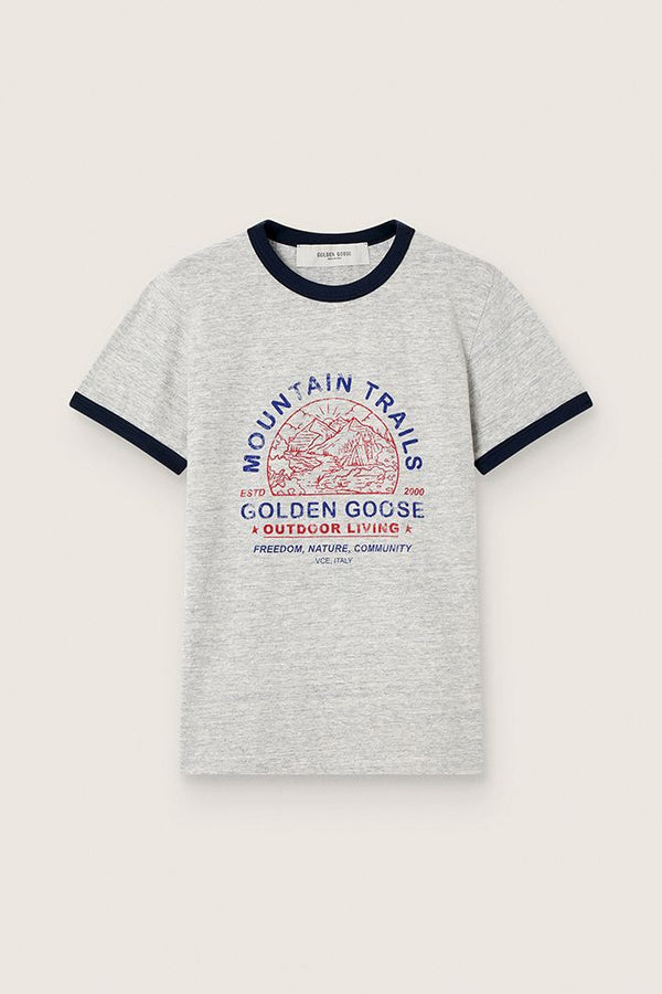 T-Shirt mit Print grau