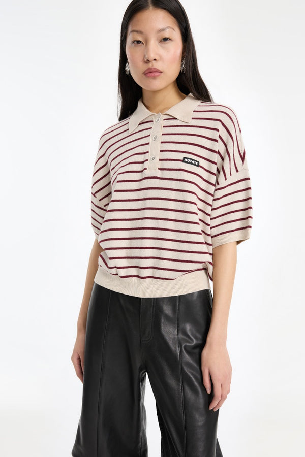 Slinky Knit Polo Oatmeal