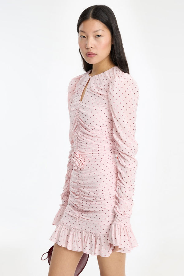 MINI RUCHED DRESS pink