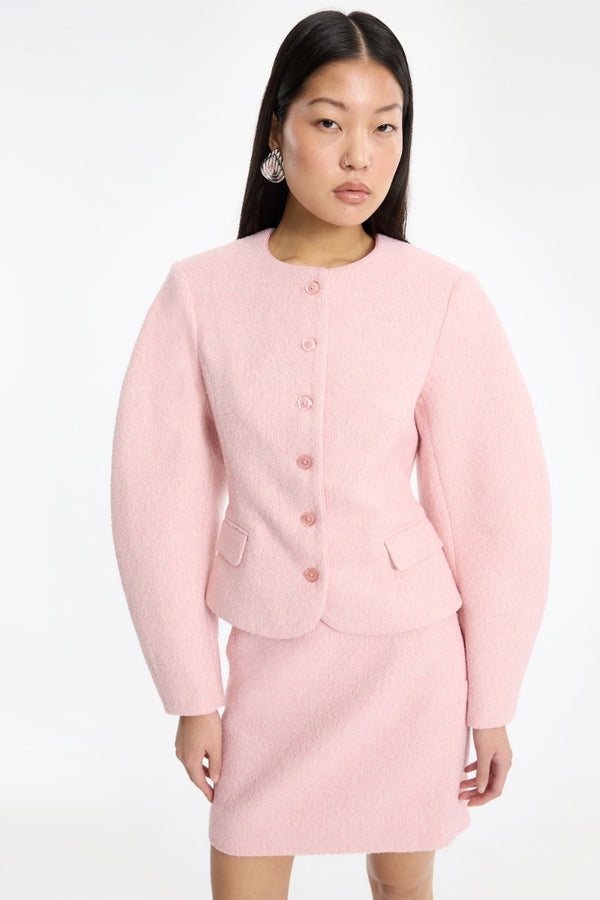 BOUCLE MINI SKIRT pink