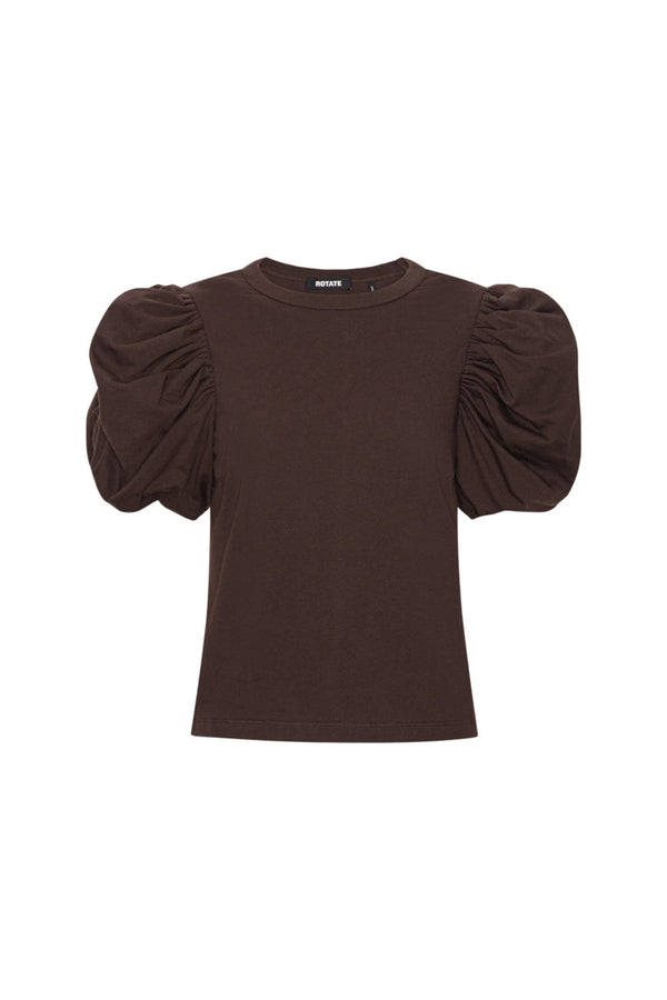 Puff Sleeve T-shirt brown