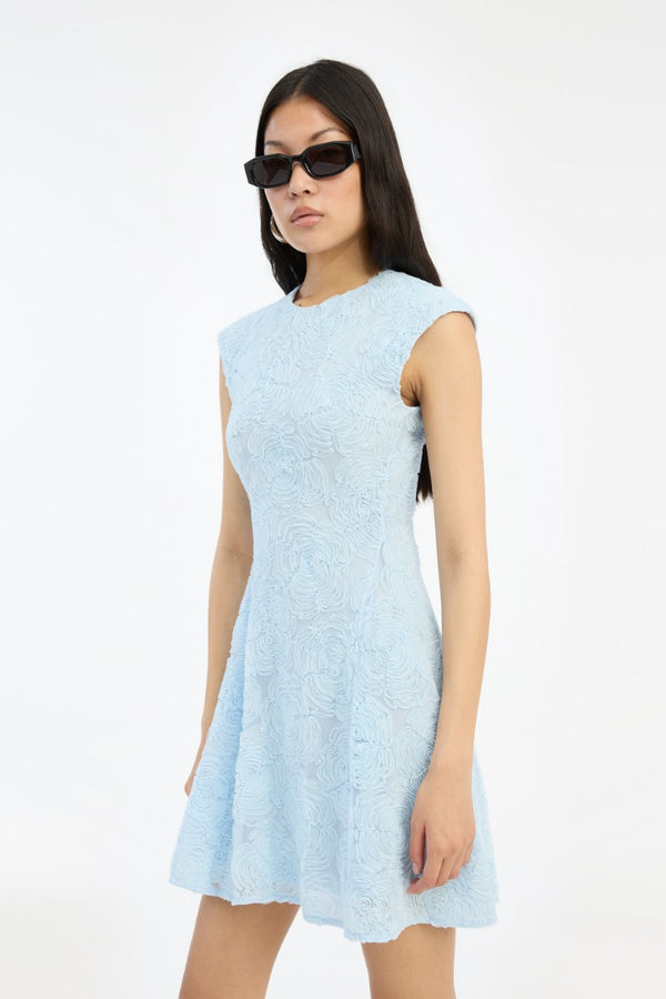 Mesh Mini Dress light blue