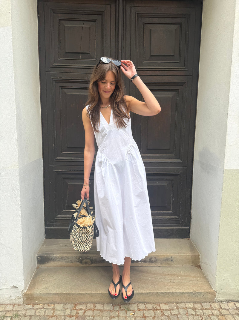 Sleeveless Midi Dress Bright White