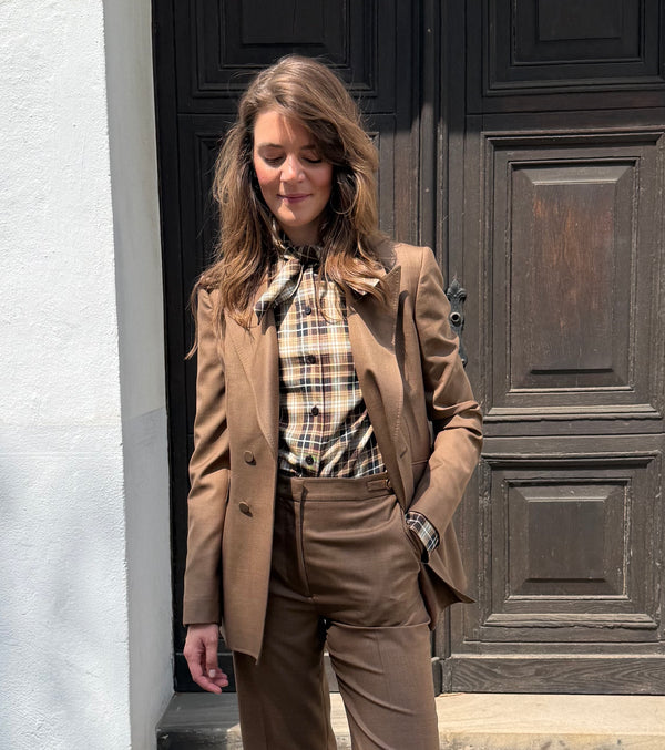 Bow Collar Blouse chestnut