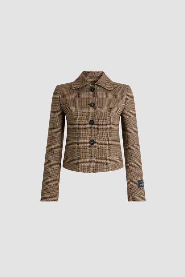 Karierte Kurze Jacke