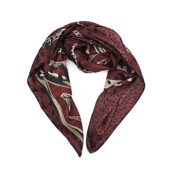 Tuch doubleprint bordeaux