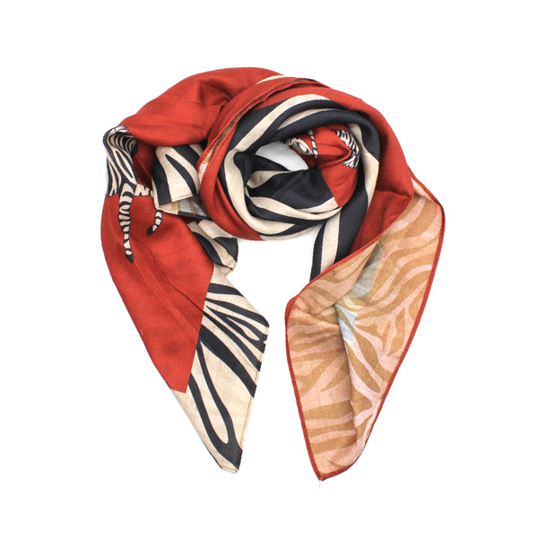 Tuch doubleprint rouge