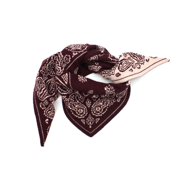 Strick Bandana klein bordeuax