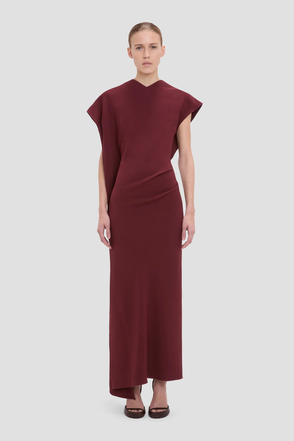 Victoria Midi Dress cinnabar red