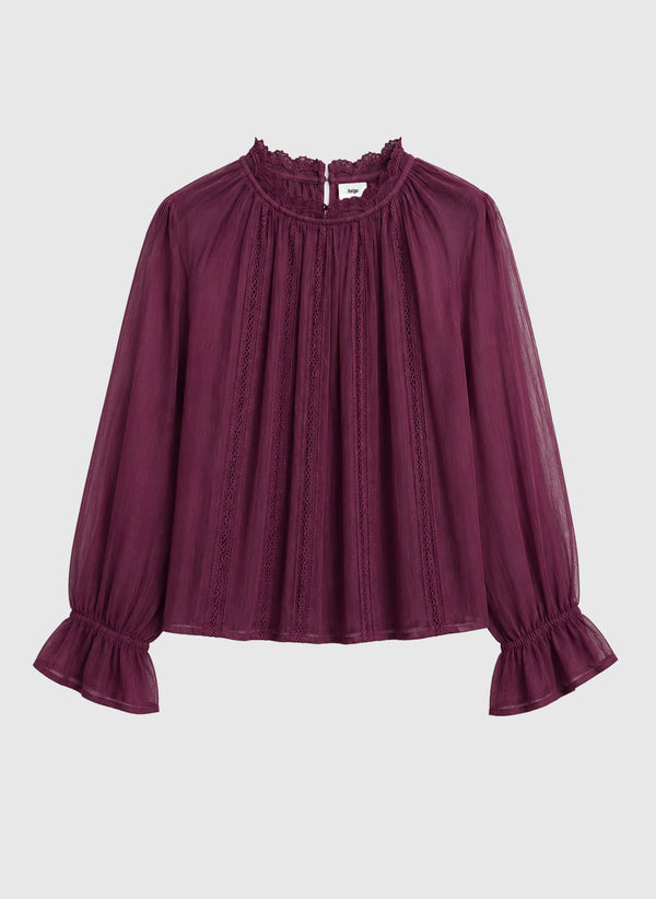 Salouna Bluse aubergine