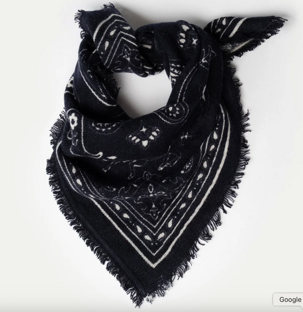 Nele Scarf Small in Deep Blue/White 0826