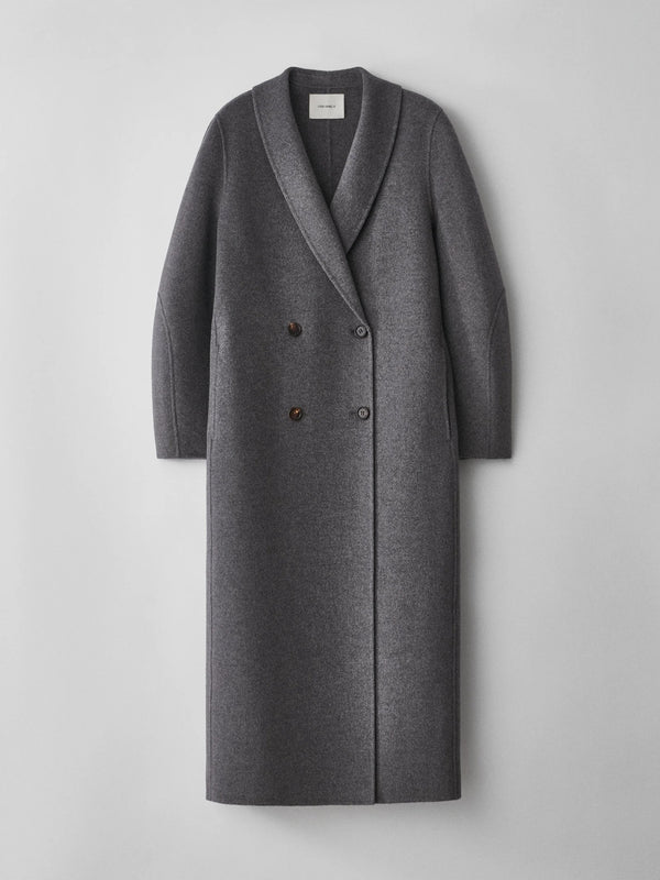 Doublé Shawl Coat Mid Grey