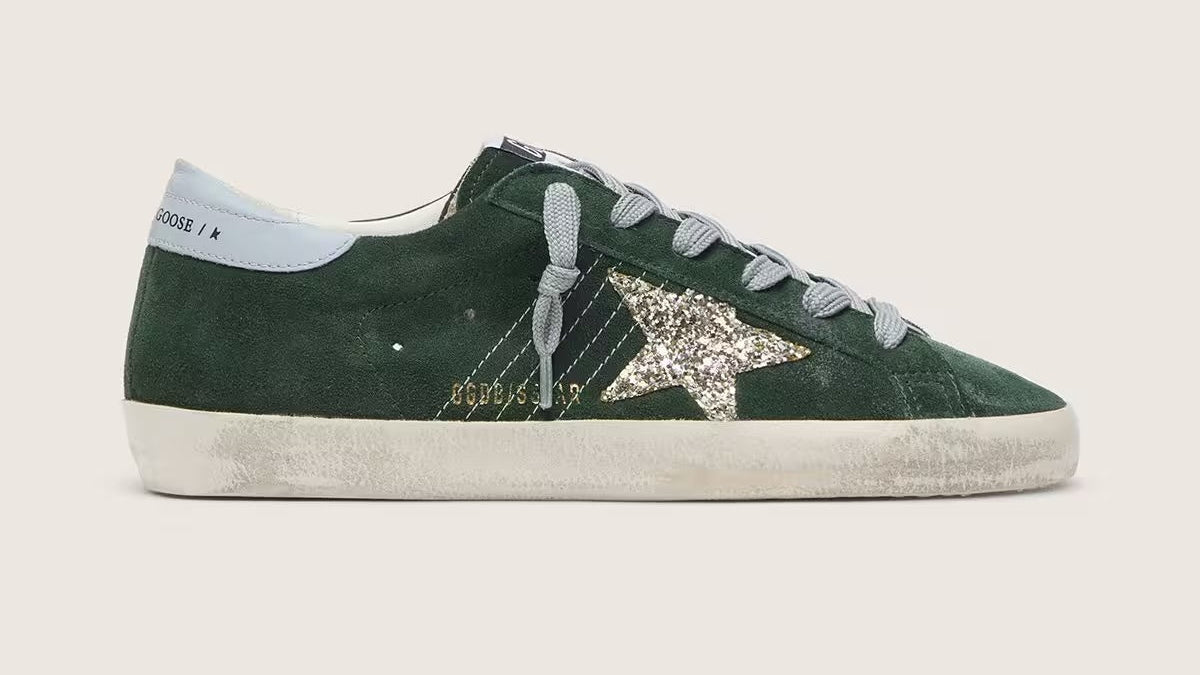 Super Star dark green/platinum