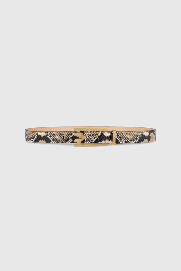 Dorian Pin-Buckle Belt 25mm Snake Print