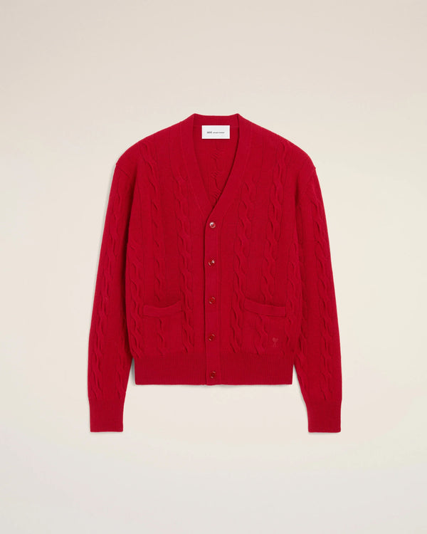 Cardigan mit Zopfmuster