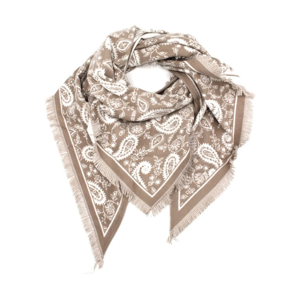 Tuch Paisley taupe