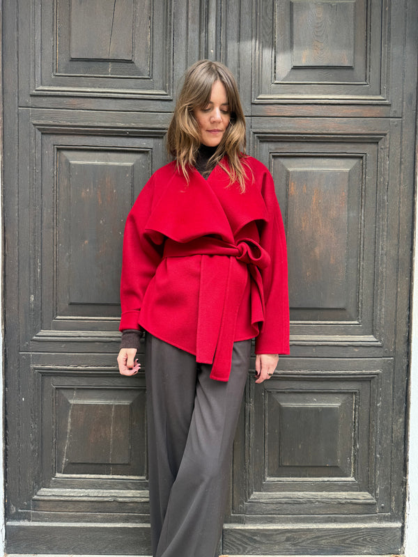 Sasha Wool Coat cerise