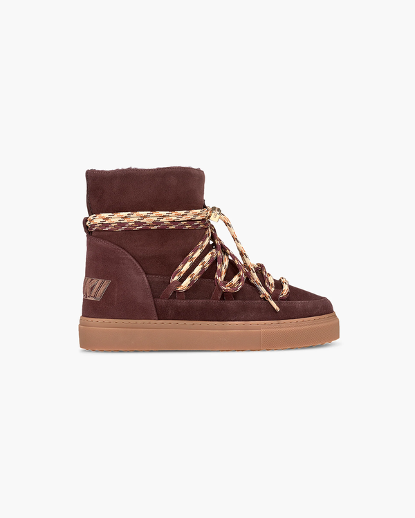 Suede Double Tie bordeaux