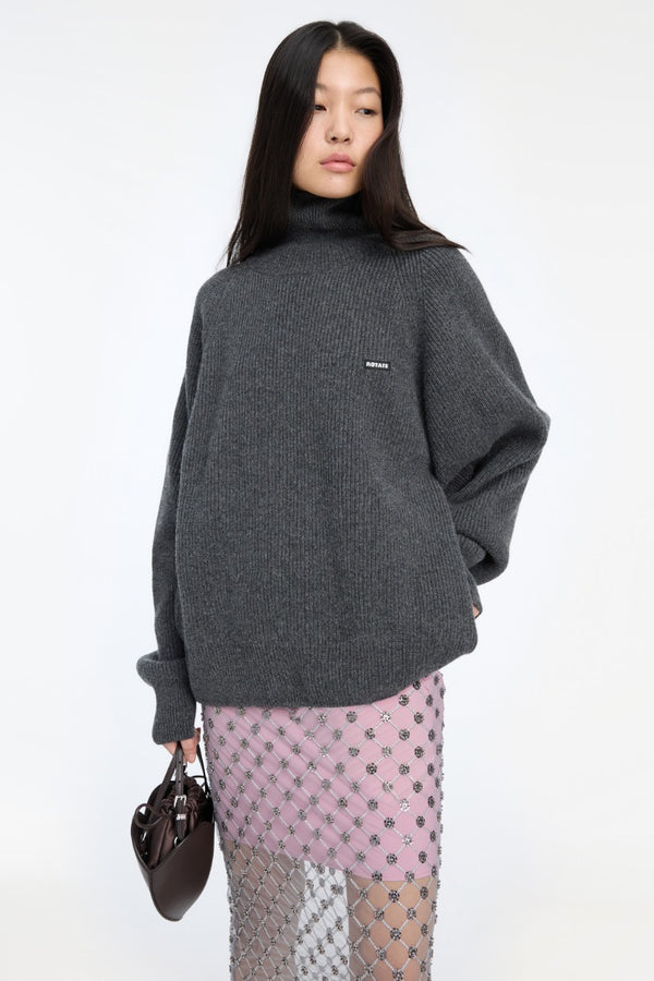 Knit Highneck Jumper grey