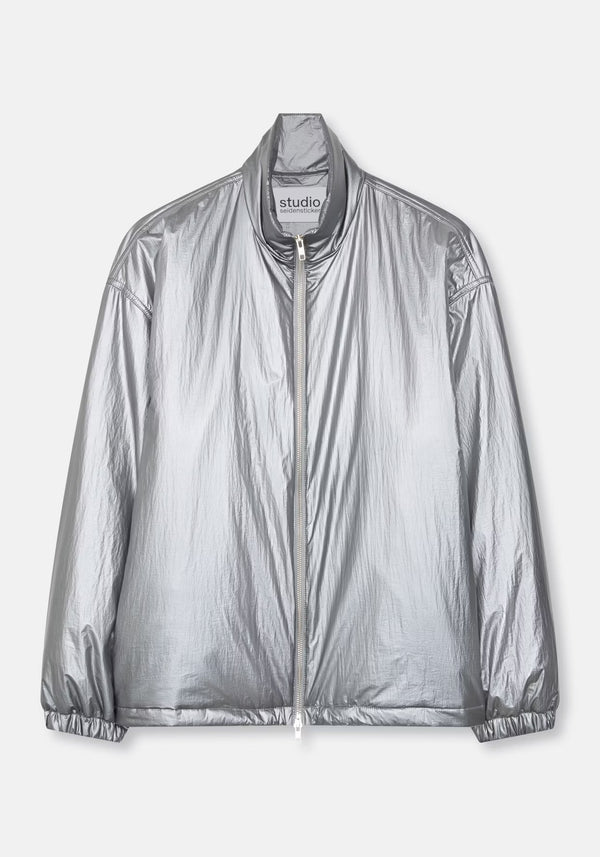 Padded Jacket silber
