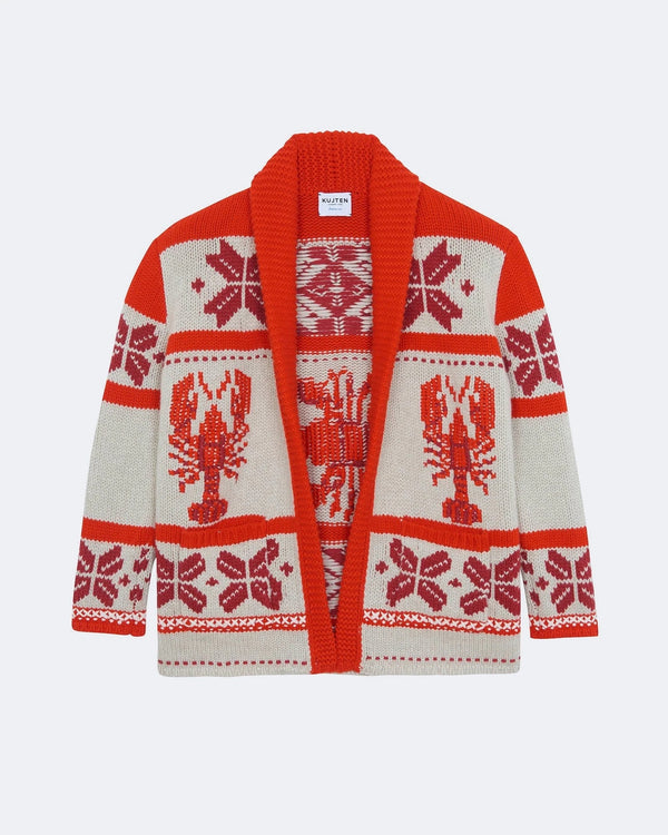 Cody Homard Cardigan orange rosso